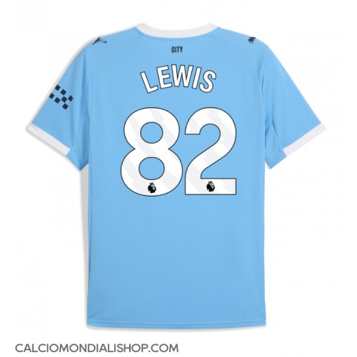 Maglie da calcio Manchester City Rico Lewis #82 Prima Maglia 2025-26 Manica Corta